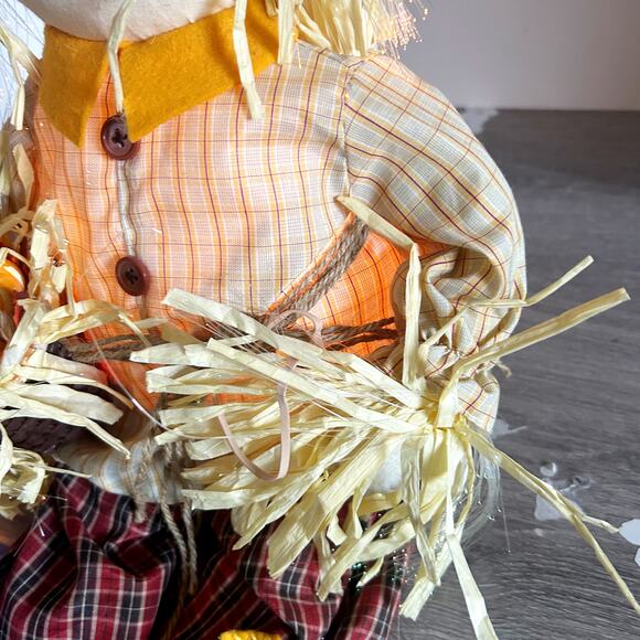 26” Vintage Frankie Fiber Optic Scarecrow Fall Thanksgiving Decor WORKING - Picture 4 of 9